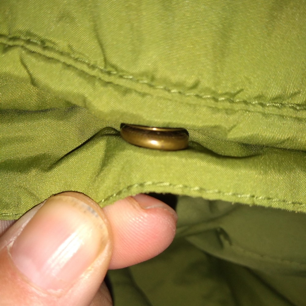 Jones New York Green Studio Puffer Winter Jacket with Fur Trim Hood, Siz… - Picture 13 of 16